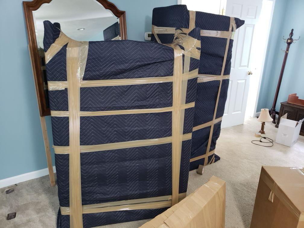 Furniture wrapped and protected